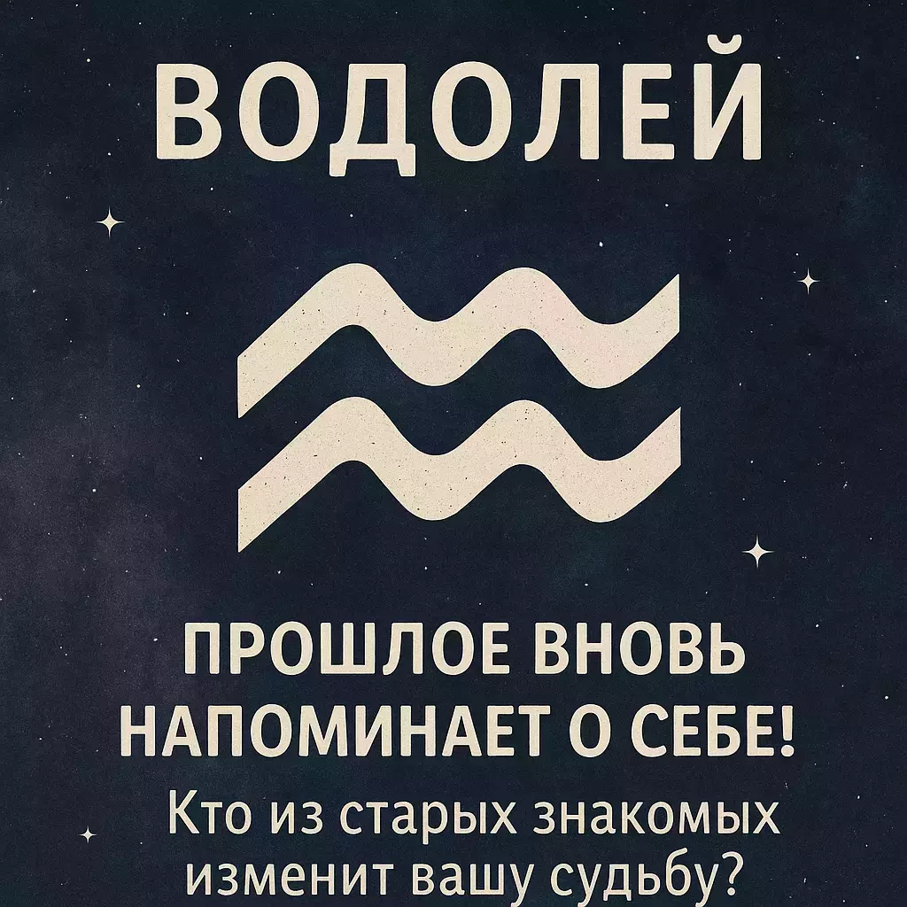 Водолей — Обычный прогноз по знакам — Прошлое снова напомнит о себе Водолею, но возвращение принесёт не любовь, а важное освобождение